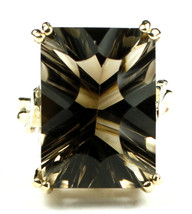 R039, Smoky Quartz, 10KY Gold Ring - £410.33 GBP