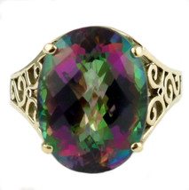 R049, Mystic Fire Topaz, 10KY Gold Ring - $568.53