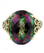 R049, Mystic Fire Topaz, 10KY Gold Ring - £454.45 GBP