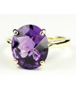 R055, 12x10mm Brazilian Amethyst, 10Ky Gold Ring - £310.01 GBP