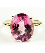 R055, 6ct Pure Pink Topaz, 10Ky Gold Ring - £310.07 GBP