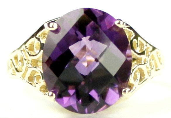 R057, Amethyst, 10KY Gold Ring
