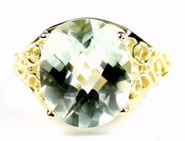 R057, Green Amethyst (Prasiolite), 10KY Gold Ring - $414.76