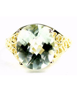 R057, Green Amethyst (Prasiolite), 10KY Gold Ring - £331.47 GBP