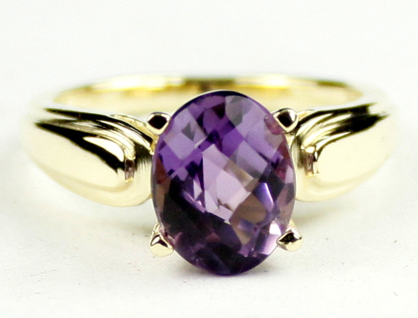 R058, Amethyst, 10Ky Gold Ring