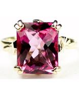 R188, Pure Pink Topaz, 10KY Gold Ring - £283.57 GBP