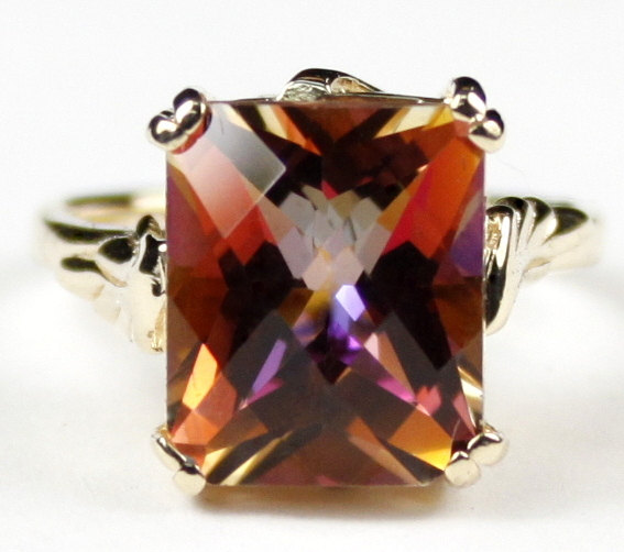 R188, Twilight Fire Topaz, 10KY Gold Ring
