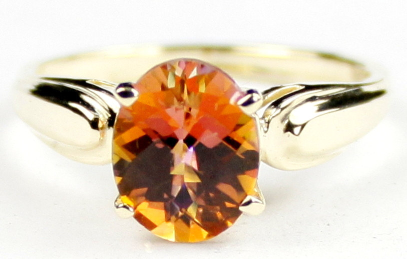 R058, Twilight Fire Topaz, 10Ky Gold Ring