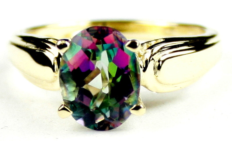 R058, Mystic Fire Topaz, 10Ky Gold Ring
