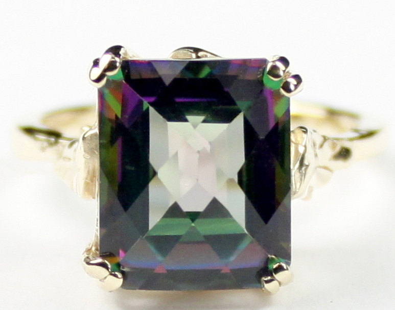 R188, Mystic Fire Topaz, 10KY Gold Ring