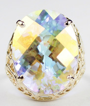 R291, Mercury Mist Topaz, 10KY Gold Ring - $876.26