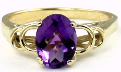 R300, Brazilian Amethyst, 10KY Gold Ring