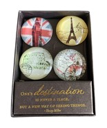 New Eccolo Bumble Bee Domed Lucite Magnets Set Of 4 Destination Magnets - €7,97 EUR