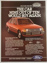 1983 Print Ad Ford Escort 4-Door Cars America&#39;s Favorite Car - £10.59 GBP