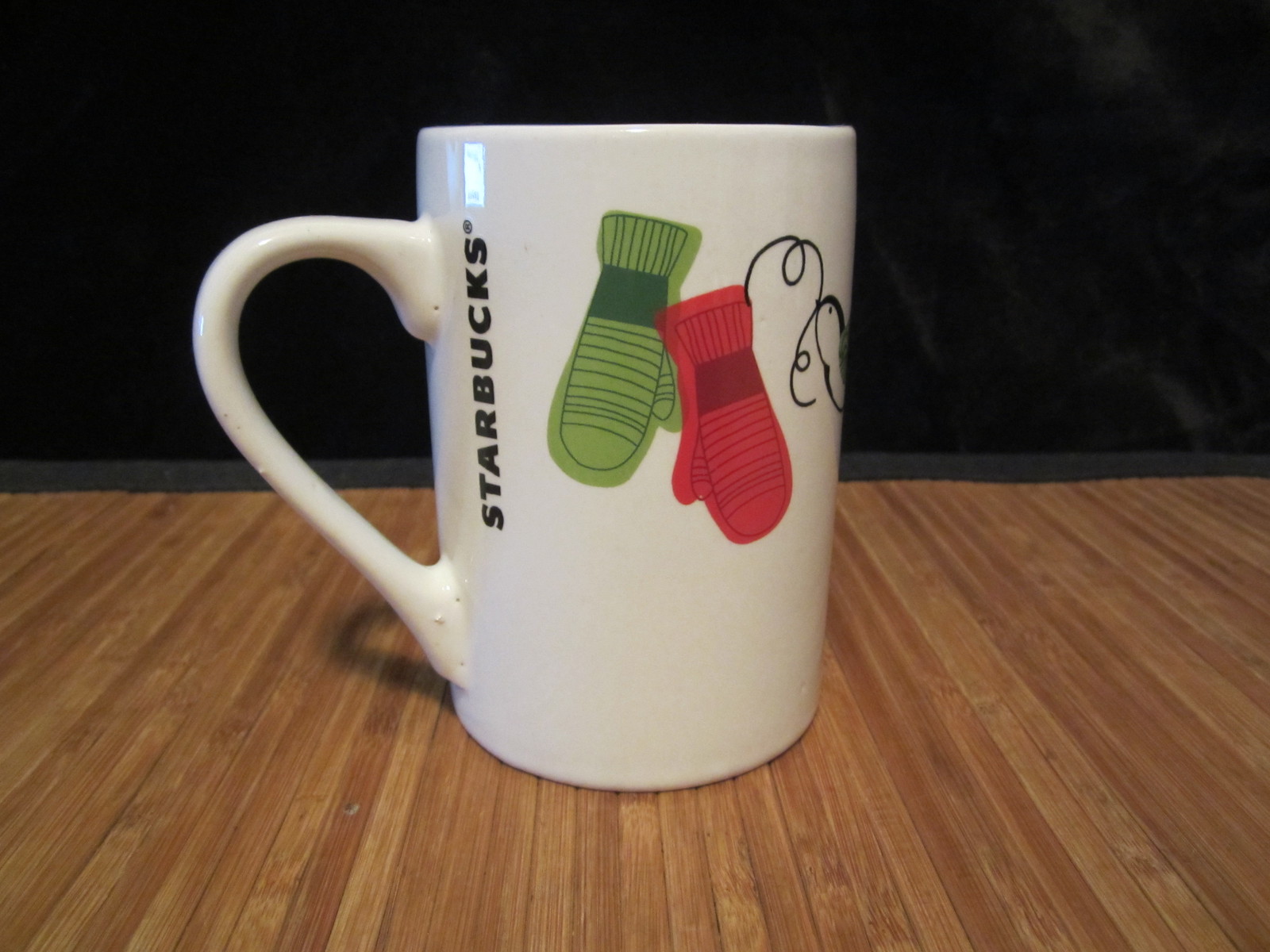 2011 Starbucks Christmas Coffee Mug Tea Cup 2011 Dove Mittens Holiday 10 Oz  - £11.93 GBP