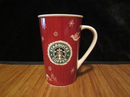 2008 Starbucks Christmas Coffee Mug Tea Cup Green Mermaid Logo Holiday 16 oz  - £15.97 GBP