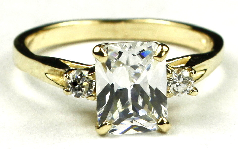 R171, Cubic Zirconia, 10KY Gold Ring