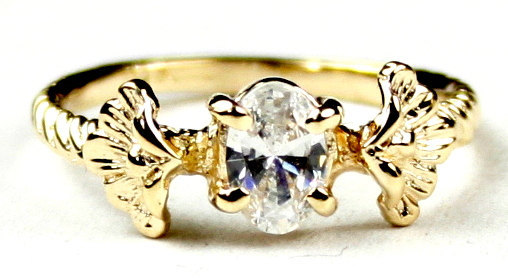 R192, Cubic Zirconia, 10KY Gold Ring