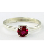 Created Ruby, 925 Sterling Silver Ring, SR301 - £38.35 GBP