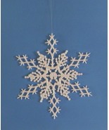 6 pc. AURORA BOREALIS 6.5&quot; Glittered Plastic Snowflake Ornaments - $7.00