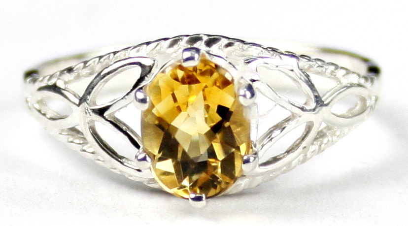 SR137, Citrine, 925 Sterling Silver Ring