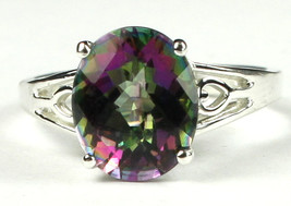 SR139, 4.5 cts Mystic Fire Topaz, 925 Sterling Silver Ring - £79.95 GBP