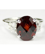 SR123, Mozambique Garnet, 925 Sterling Silver Ring - £343.72 GBP