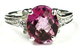 SR136, Pure Pink Topaz, 925 Sterling Silver Ring - £81.45 GBP