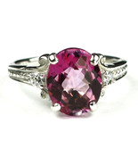SR136, Pure Pink Topaz, 925 Sterling Silver Ring - £81.45 GBP