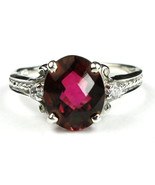 SR136, Crimson Fire Topaz, 925 Sterling Silver Ring - £68.63 GBP