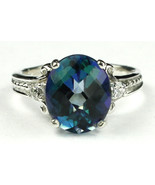 SR136, Neptune Garden Topaz, 925 Sterling Silver Ring - £81.45 GBP