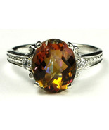 SR136, Twilight Fire Topaz, 925 Sterling Silver Ring - £81.45 GBP