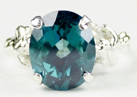 SR154, 6ct Paraiba Topaz, 925 Sterling Silver Angel Ring - £112.30 GBP