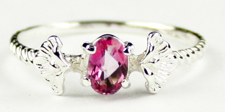 SR192, .50ct Pure Pink Topaz, 925 Sterling Silver Ring
