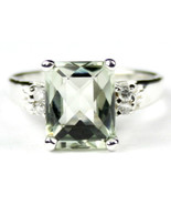 SR221, Green Amethyst , 925 Sterling Silver Ring - $66.64