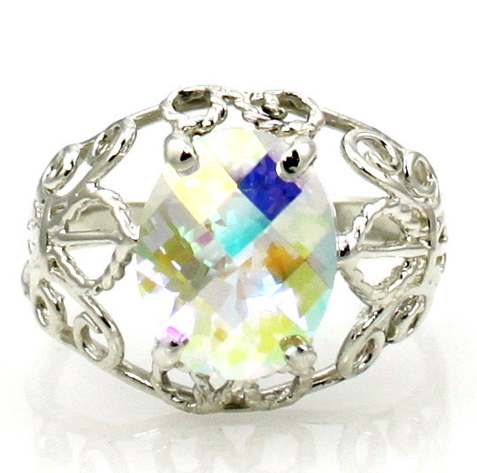 SR162, Mercury Mist Topaz, 925 Sterling Silver Ring