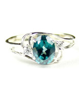 SR176, Paraiba Topaz, 925 Sterling Silver Ring - £66.19 GBP