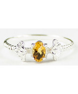 SR192, .50ct Citrine, 925 Sterling Silver Ring - £37.15 GBP