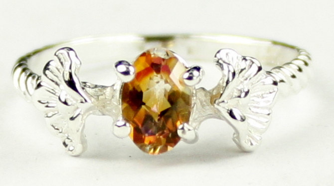 SR192, .50ct Twilight Fire Topaz, 925 Sterling Silver Ring