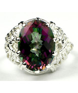 SR260, 7 ct Mystic Fire Topaz, 925 Sterling Silver Ring - £119.08 GBP