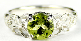 SR292, Manchurian Peridot, 925 Sterling Silver Butterfly Filigree Ring - £97.25 GBP