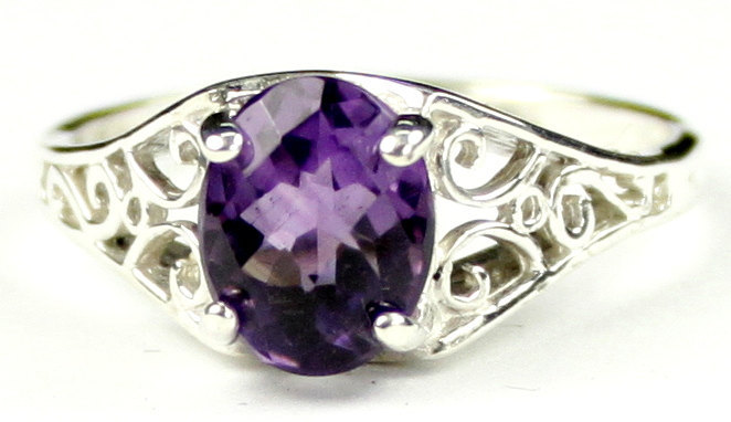 SR305, Amethyst, 925 Sterling Silver Ring