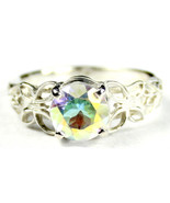 SR292, Mercury Mist Topaz, 925 Sterling Silver Butterfly Filigree Ring - £68.34 GBP