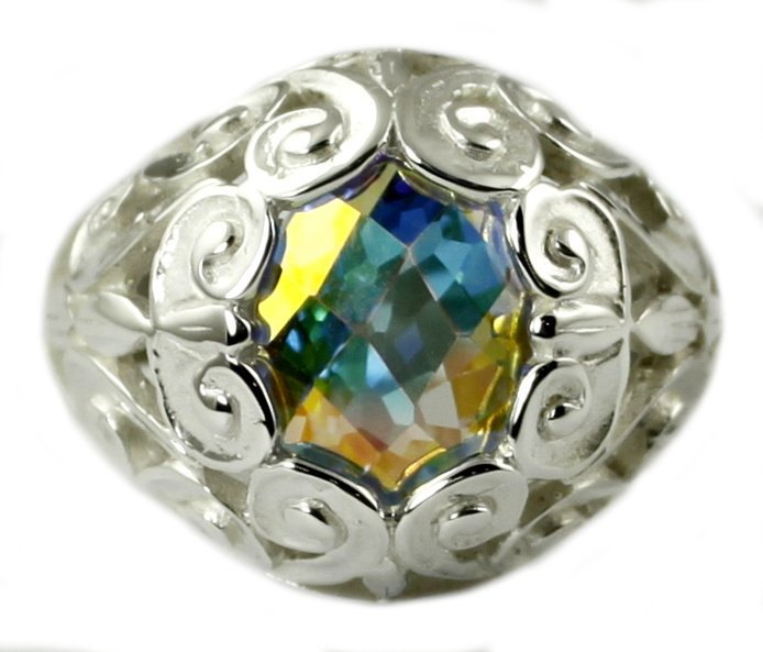 SR313, Mercury Mist Topaz, Sterling Silver Ring
