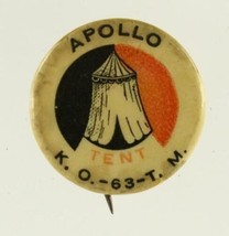Vintage Fraternal Order Union Pinback Button Apollo Tent Ko 63 Tm - £7.60 GBP