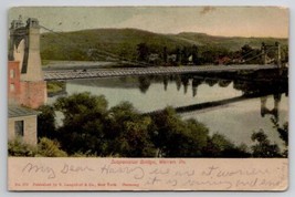 Warren PA Suspension Bridge Pennsylvania Postcard X27 - $9.95