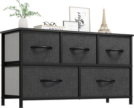 Yitahome Dresser With 5 Drawers - Fabric Storage Tower, Black Dresser &amp; Chest Of - £41.17 GBP