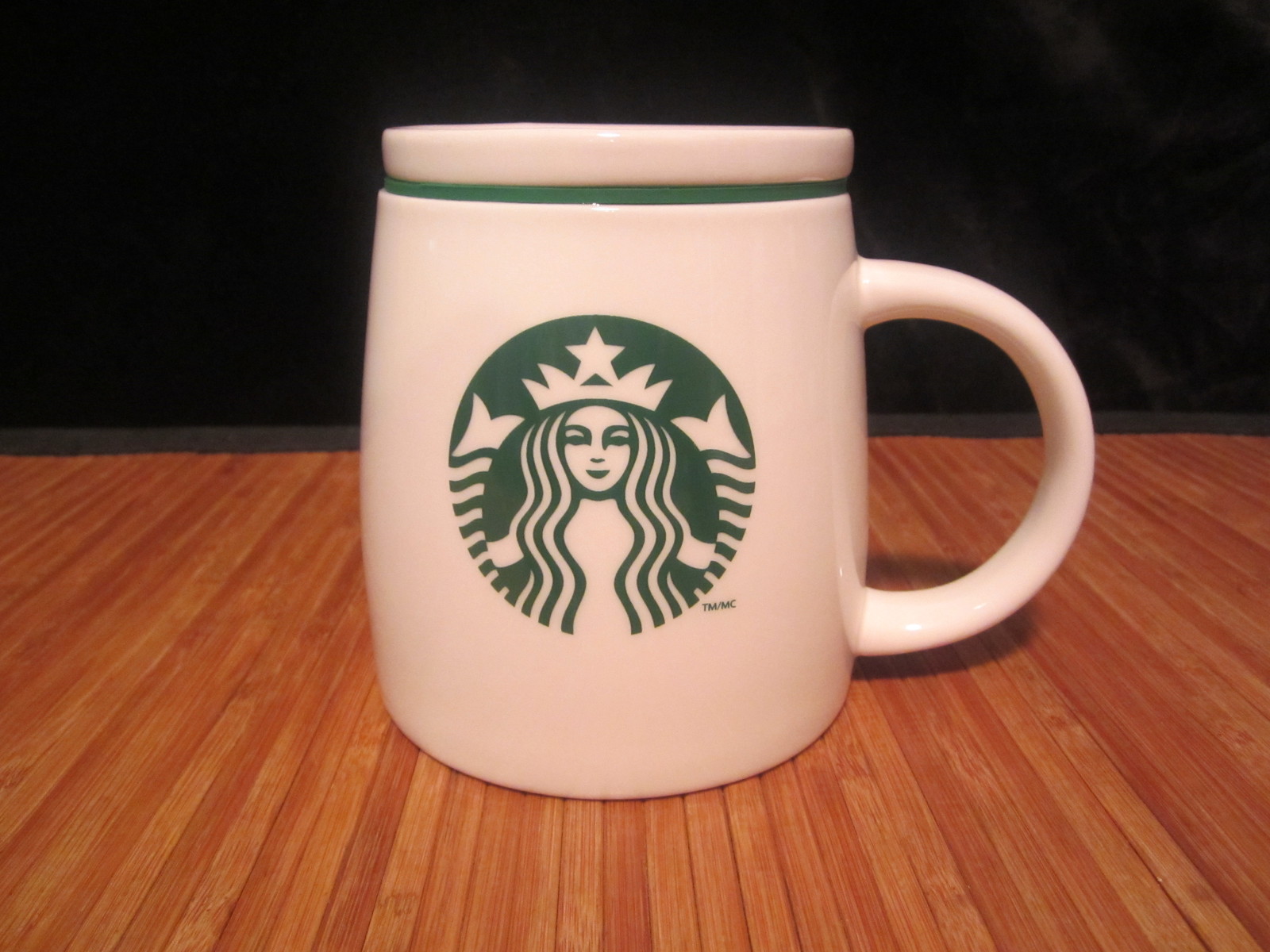 2011 Starbucks Coffee Tea Cup White w/ Green Mermaid logo travel To Go m... - $14.99