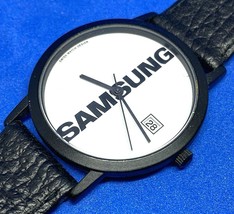 Vintage Samsung Men Lady Silver Black White Swiss Quartz Watch Hours~New Battery - £53.02 GBP