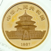 1987 1/2 Oz 999 Fine Gold Panda Bullion Coin in Original Mint Packaging - £1,249.47 GBP